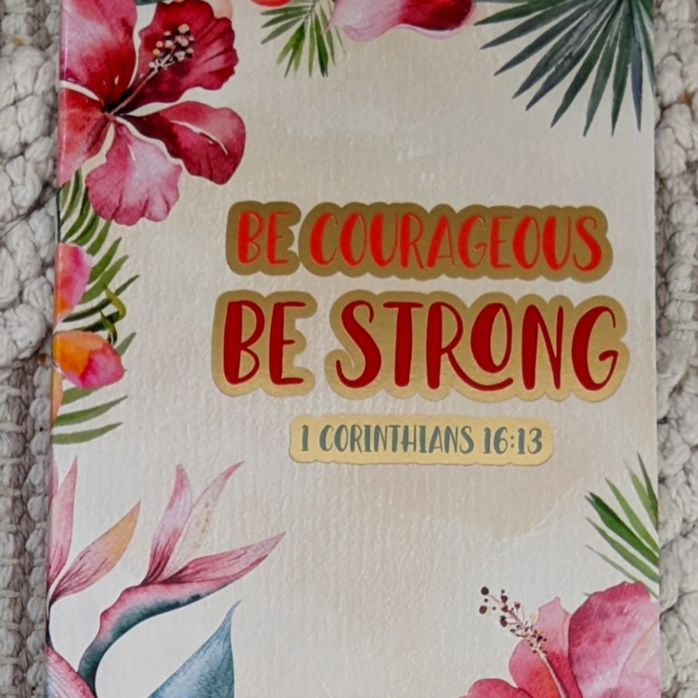 Be courageous Be strong Memory Planner Scrapbook Travel journal with stickers